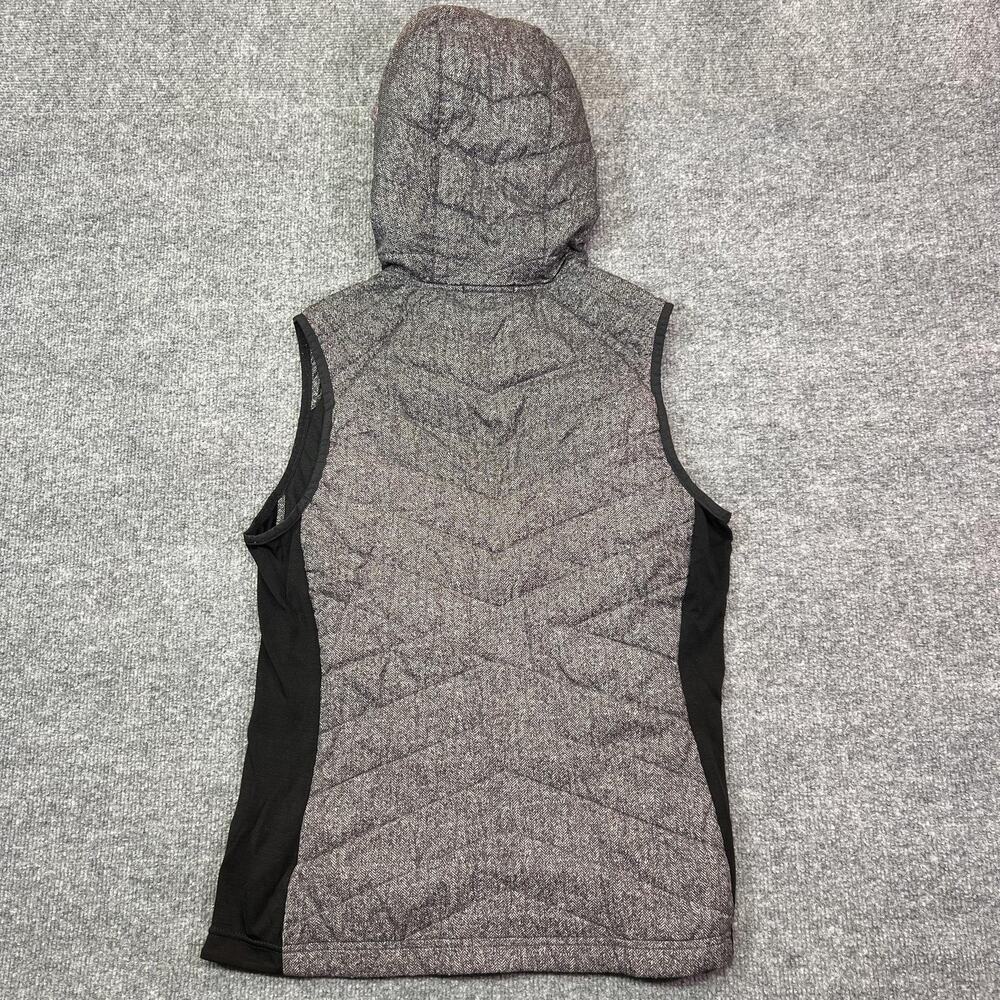 Smartwool Vest Womens Medium Gray Herringbone Hooded Full Zip Wool Lined Warm - Picture 4 of 10